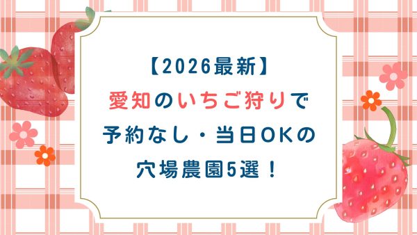 【2026最新】愛知のいちご狩りで予約なし・当日OKの穴場農園5選！